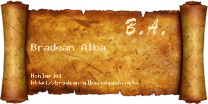 Bradean Alba névjegykártya